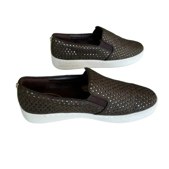 MICHAEL Michael Kors Keaton Star-perforated Slip-on Sneakers Women's Size 8.5 - Picture 2 of 9